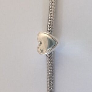 Silver Heart Charm‎ for Pandora Style Bracelet